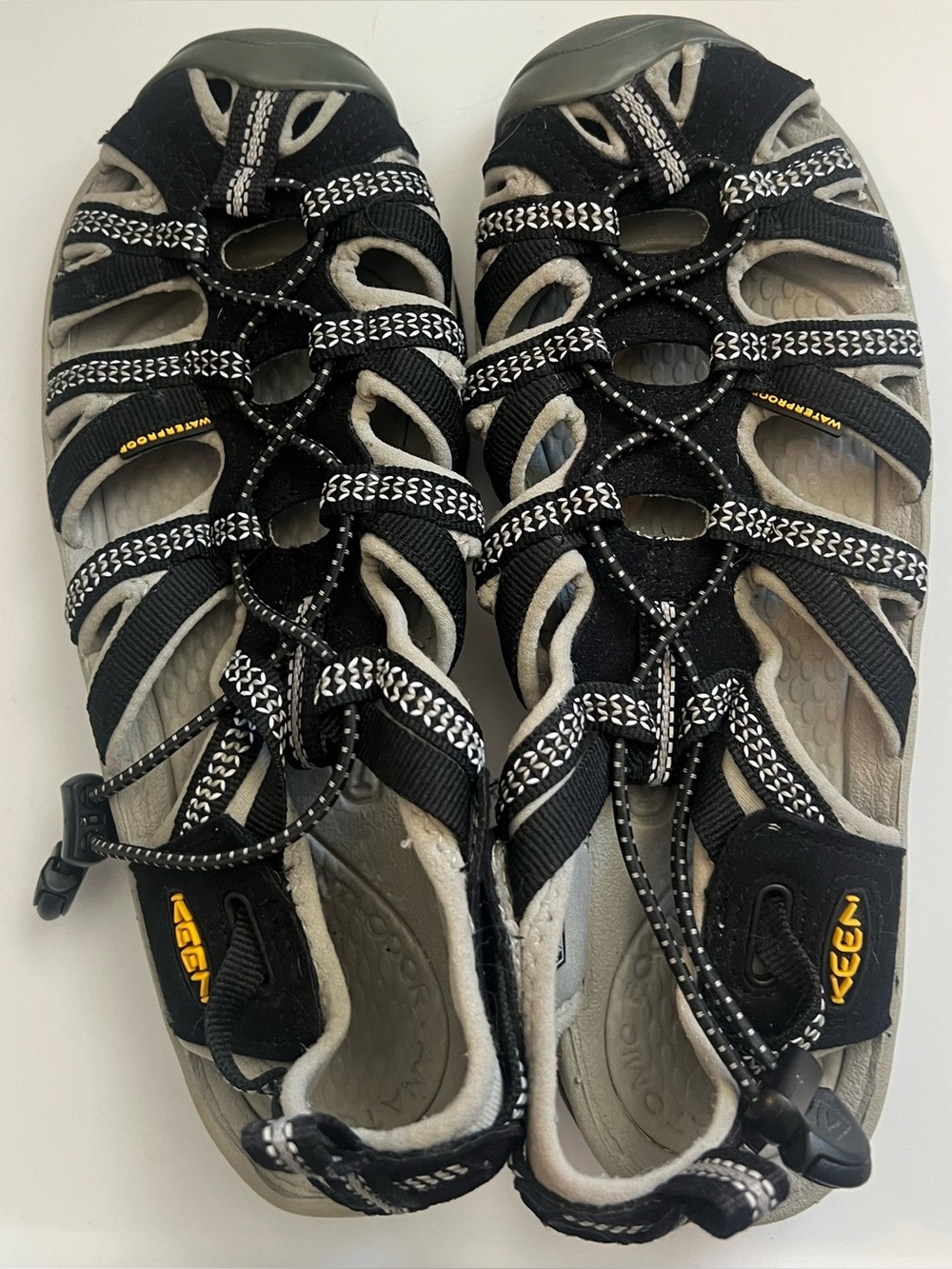 Keen Newport H2 Newport Water Sandals Shoes Sz 7 Women Black Grey Hiking